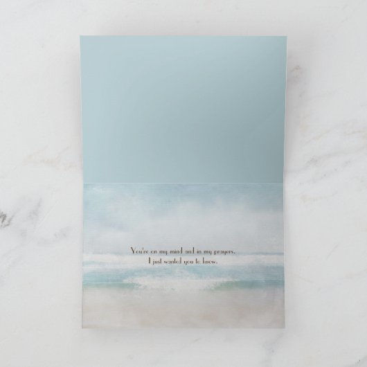 Strand zeester en branding aquarel kaart (Binnen)