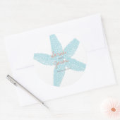 Strand Zeester Sticker 3" rond (Envelop)