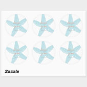 Strand Zeester Sticker 3" rond (Vel)