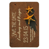 strand zeesterren paar opslaan de datum magneten (Verticaal)