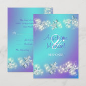 Strand zeesterren rsvp reactie bruiloft kaartje (Voorkant / Achterkant)