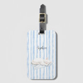 Strand Zoete Droom Kat op Handdoek Bagagelabel (Voorkant (verticaal))
