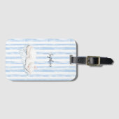 Strand Zoete Droom Kat op Handdoek Bagagelabel (Voorkant (horizontaal))