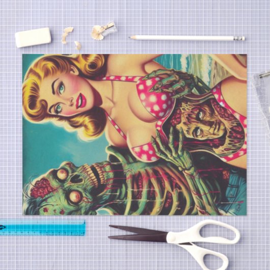 strand zombie meisje tissuepapier (Craft)