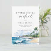 Strand Zomer Bachelorette Weekend Route Kaart (Staand voorkant)