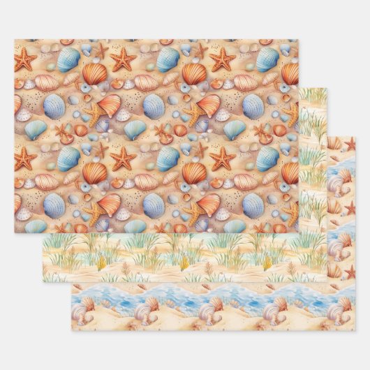 Strand Zomer inpakpapier (Set)