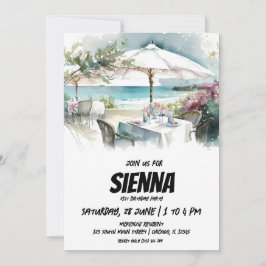Strand Zomer Party uitnodiging