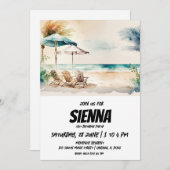 Strand Zomer Party uitnodiging (Voorkant / Achterkant)