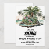 Strand Zomer Party uitnodiging (Voorkant / Achterkant)