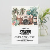 Strand Zomer Party uitnodiging (Staand voorkant)