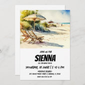 Strand Zomer Party uitnodiging (Voorkant / Achterkant)