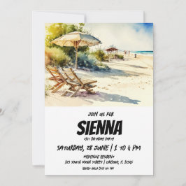 Strand Zomer Party uitnodiging