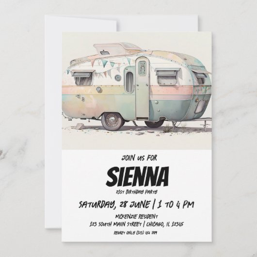 Strand Zomer Party uitnodiging (Voorkant)