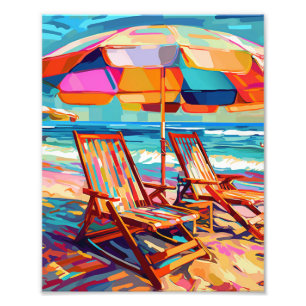 Strand Zomer Vibes Foto Afdruk