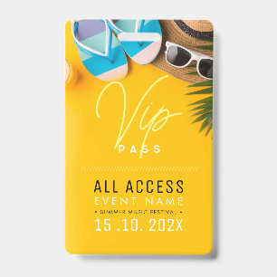 Strand zomer vip toegang badge
