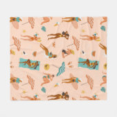 Strand zonnebaders patroon fleece deken (Voorkant (Horizontaal))