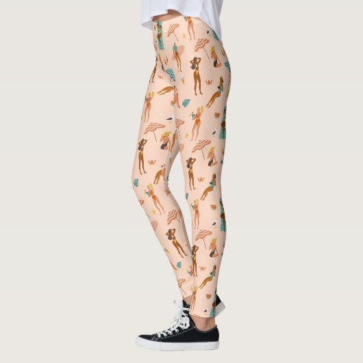 Strand zonnebaders patroon leggings (Links)
