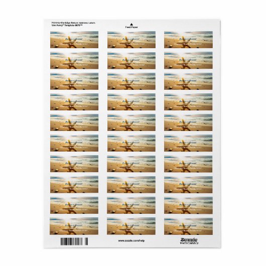 Strand Zonsondergang Aangepaste Strand Bruiloft of Etiket (Full Sheet)