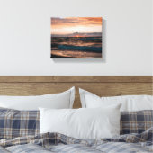 Strand zonsondergang afbeelding op canvas afdruk (Insitu (Slaapkamer))