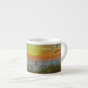 Strand Zonsondergang Espressiekop Espresso Kop