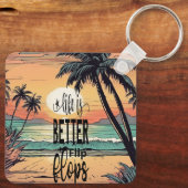 Strand Zonsondergang, Het leven is beter in Teensl Sleutelhanger (Achterkant)