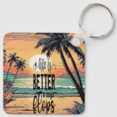 Strand Zonsondergang, Het leven is beter in Teensl Sleutelhanger (Achterkant)