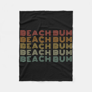 Strand Zonsondergang Palmboom Retro Jaren 80 Vinta Fleece Deken