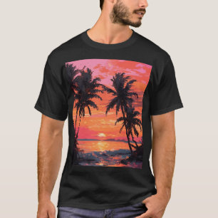 Strand zonsondergang Tshirts