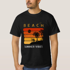 Strand zonsondergang vibes | Zomer Tropisch T-shir T-shirt