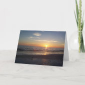 Strand Zonsondergang Wenskaart Kaart (Voorkant)