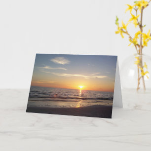 Strand Zonsondergang Wenskaart Kaart