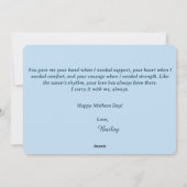 Strand zonsopgang met moeder & kind Flat Kaart (Achterkant)