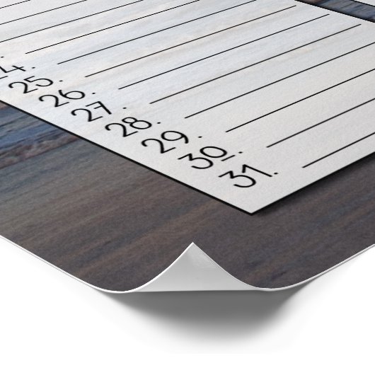 Strand Zonsopkomst Klaslokaal formaat Verjaardagsk Poster (Hoek)