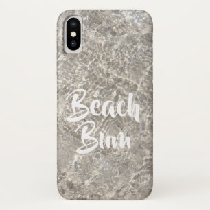 Strand zwerfwater op strand zand schattige zomer iPhone x hoesje