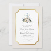 Strandanker nautische bruiloft kaart (Voorkant)