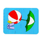 Strandbal Pool Umbrella Flexi Magnet Magneet (Horizontaal)