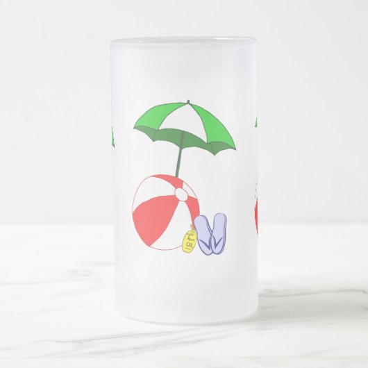 Strandbal Pool Umbrella Frosted Mok (Center)