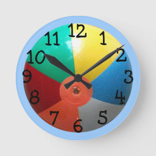 Strandbal Wandklok Ronde Klok