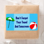 Strandbal Zwembadparaplu Aangepast Etiket Groot (Insitu)