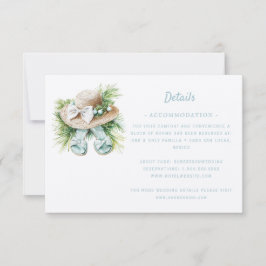 Strandbestemming bruiloft | Details RSVP-kaart RSVP Kaartje