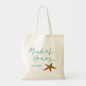 Strandbestemming zeester bruiloft meid van eer tote bag (Voorkant)