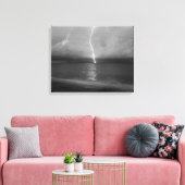 strandbliksem canvas afdruk (Insitu (Woonkamer))