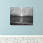 strandbliksem canvas afdruk (Insitu (Houten vloer))