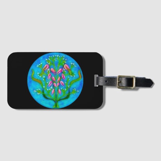 Strandbloemen Acryl Schilderen Bagagelabel (Voorkant (horizontaal))