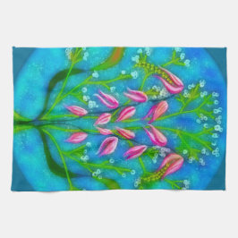 Strandbloemen Acryl Schilderen Theedoek