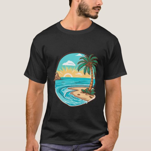 Strandblok mannen t-shirt (Voorkant)