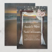 strandboog | Zee Sunset repetitie diner Kaart (Voorkant / Achterkant)