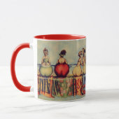 Strandbroodjes op strandlakens leuke grappige illu mok (Links)