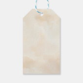 Strandbruiloft Bedankt Label met zandharten Cadeaulabel (Achterkant)