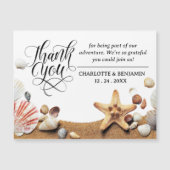 Strandbruiloft Bedankt Magnetische Kaart (Voorkant)